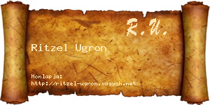 Ritzel Ugron névjegykártya